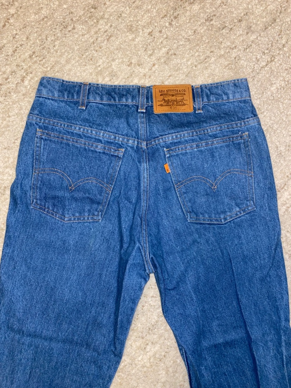 Vintage Levi’s 631 Straight Leg Yellow Tag Classic Denim Blue Jeans 31" Waist - Picture 10 of 14